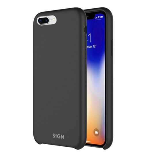 SiGN Liquid Silicone Case for iPhone 7 & 8 Plus - Svart